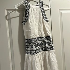 Ann Taylor Petite Embroidered Halter Maxi Dress